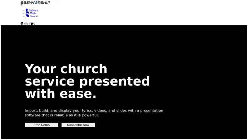 Homepage of EasyWorship