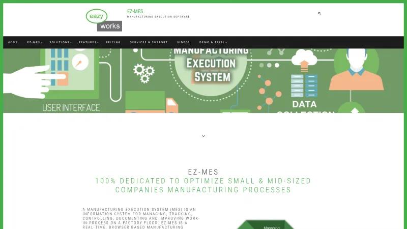 Homepage of EZ-MES