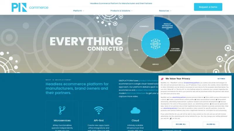 Homepage of EBIZPLATFORM