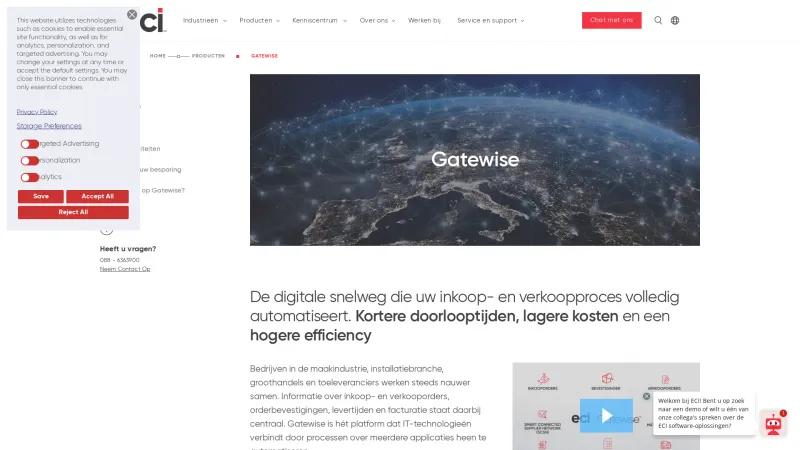 Homepage of Gatewise