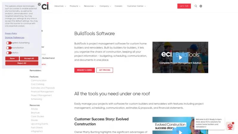 Homepage of BuildTools