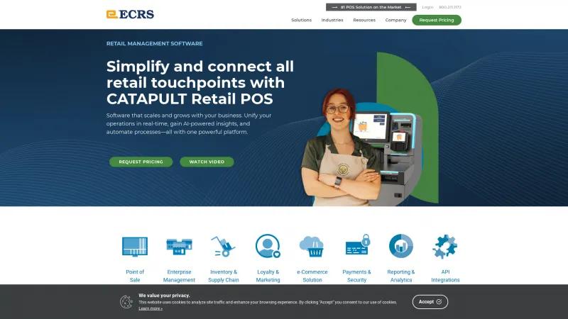 Homepage of ECRS CATAPULT