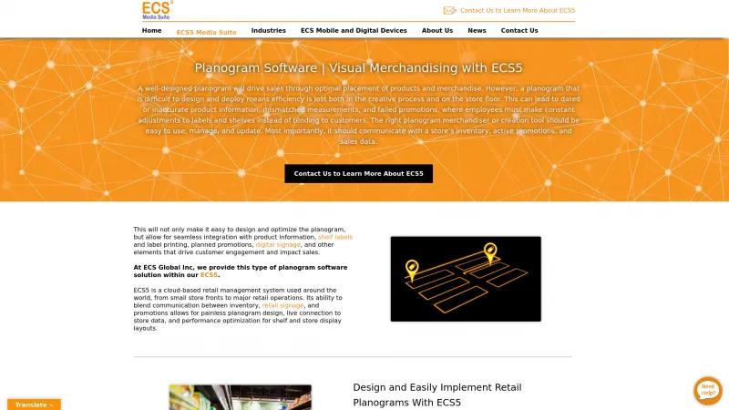 Homepage of ECS5