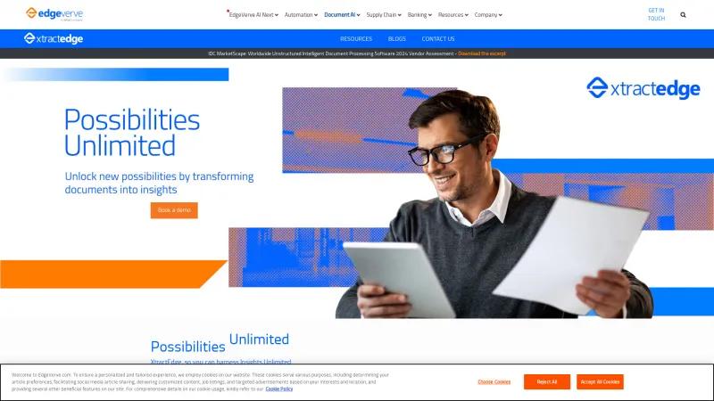 Homepage of Infosys Nia