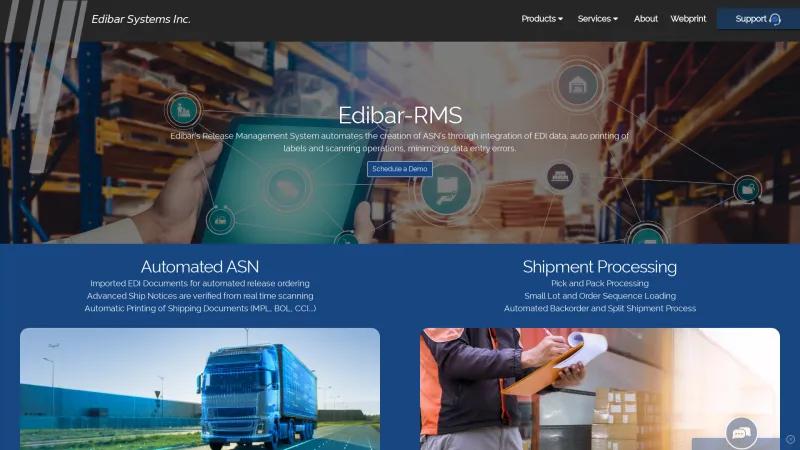 Homepage of Edibar-RMS