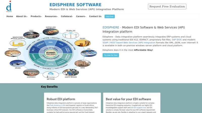 Homepage of Edisphere Software