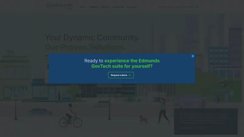 Homepage of Edmunds GovTech