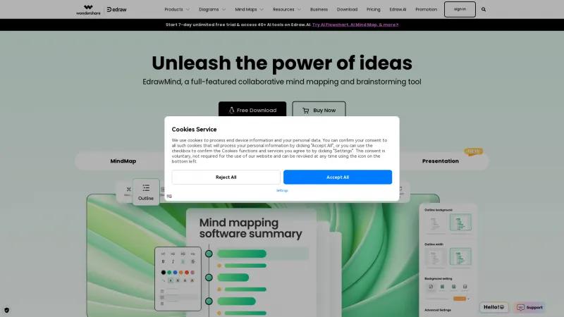 Homepage of EdrawMind