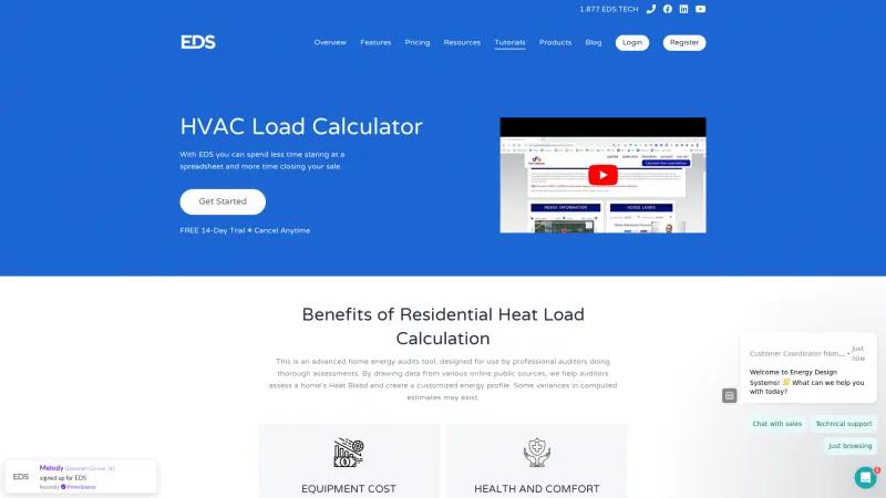 Homepage of HVAC Load Calculator