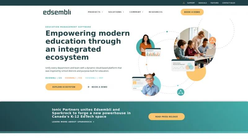 Homepage of Edsembli