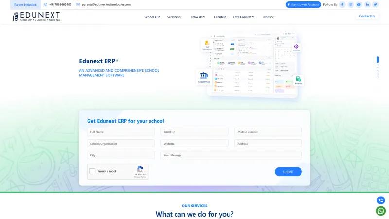 Homepage of Edunext