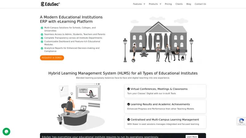 Homepage of EduSec