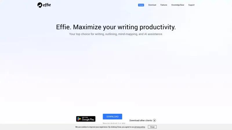 Homepage of Effie