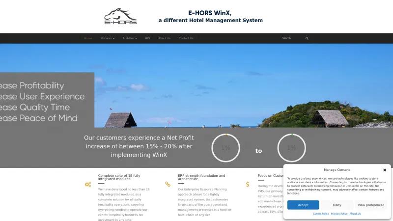 Homepage of E-HORS