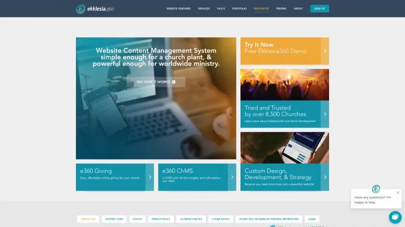 Homepage of Ekklesia 360