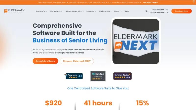 Homepage of Eldermark