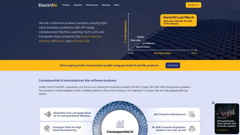 Homepage of ElectrifAi