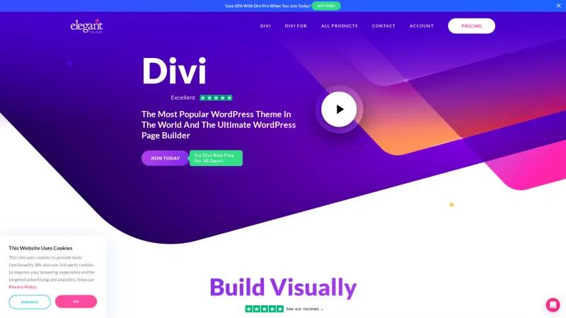 Homepage of Divi