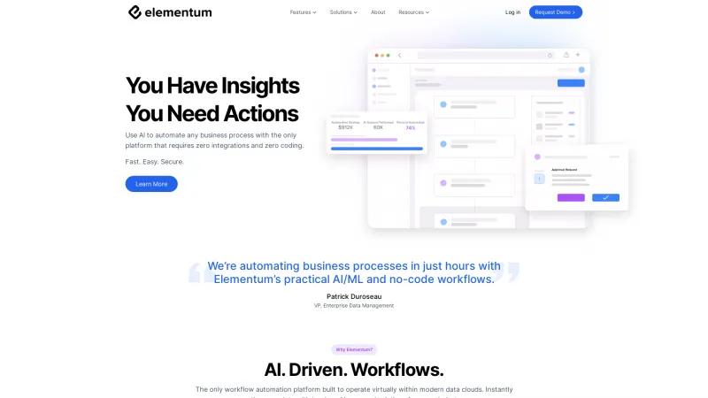 Homepage of Elementum