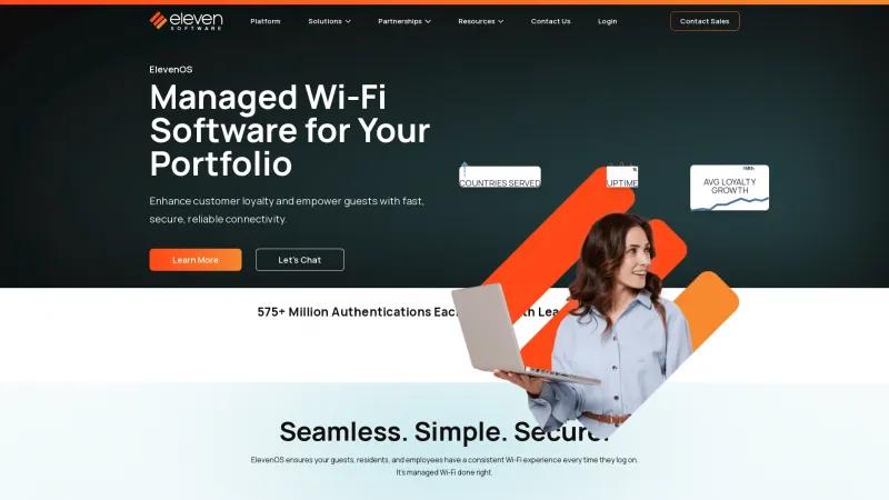 Homepage of ElevenOS