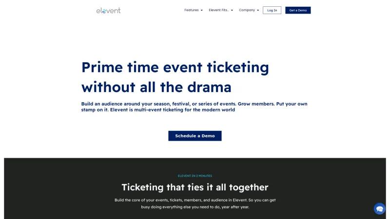 Homepage of Elevent