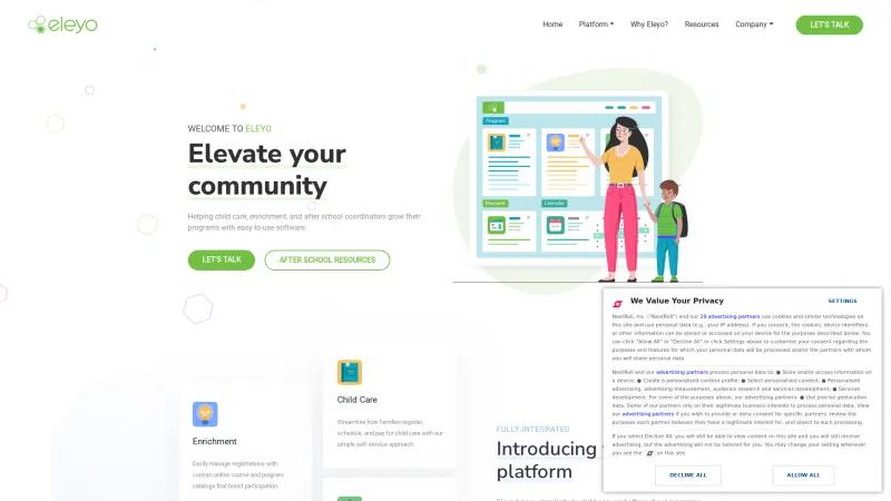 Homepage of Eleyo