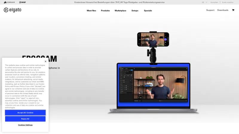 Homepage of EpocCam