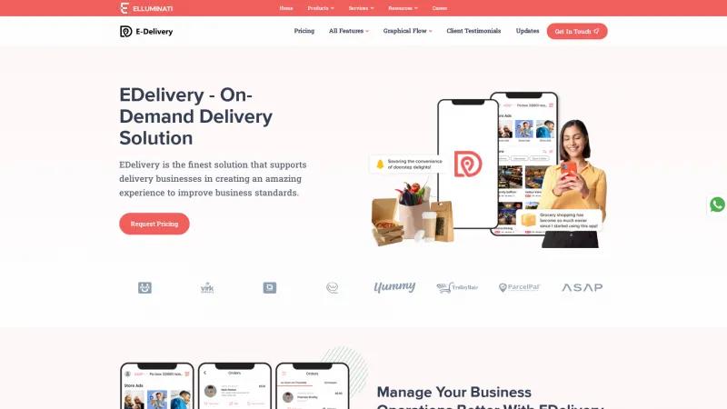 Homepage of E-Delivery