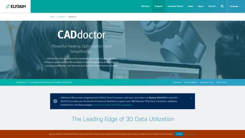 Homepage of CADdoctor