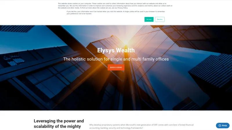 Homepage of Elysys Wealth