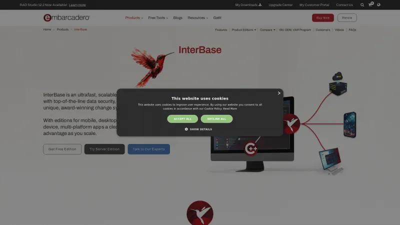 Homepage of InterBase