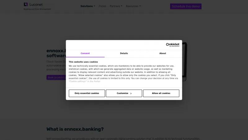 Homepage of ennoxx.banking