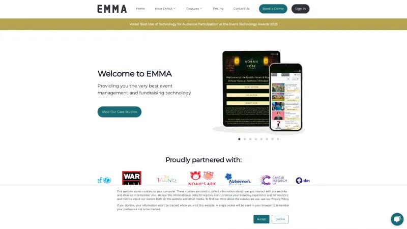 Homepage of EMMA