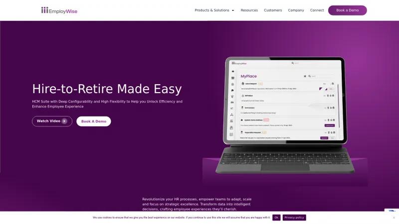 Homepage of EmployWise