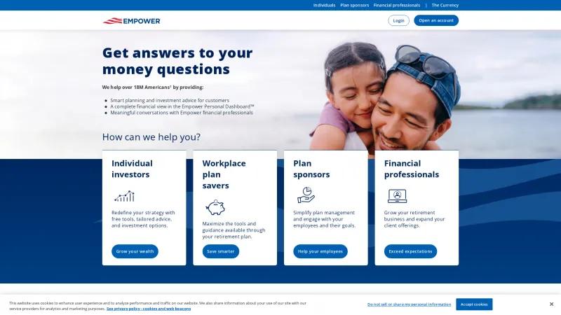 Homepage of Empower