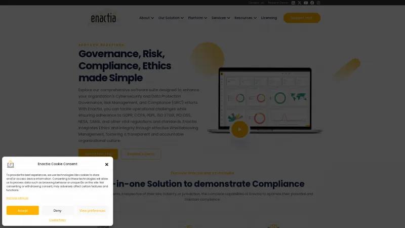 Homepage of Enactia