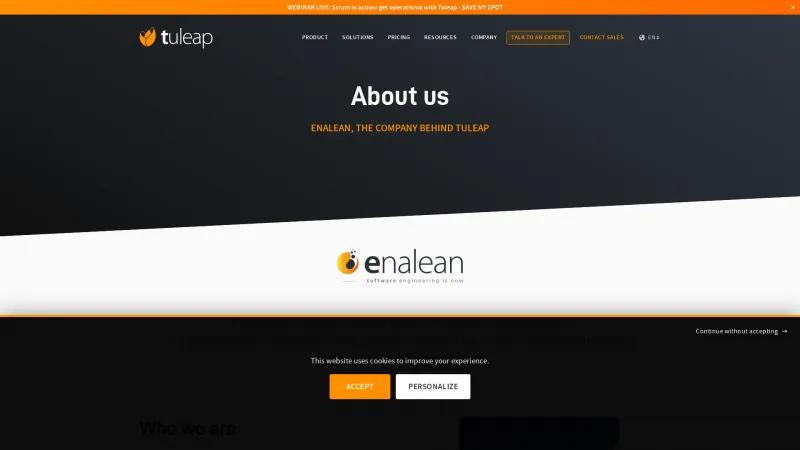 Homepage of Tuleap