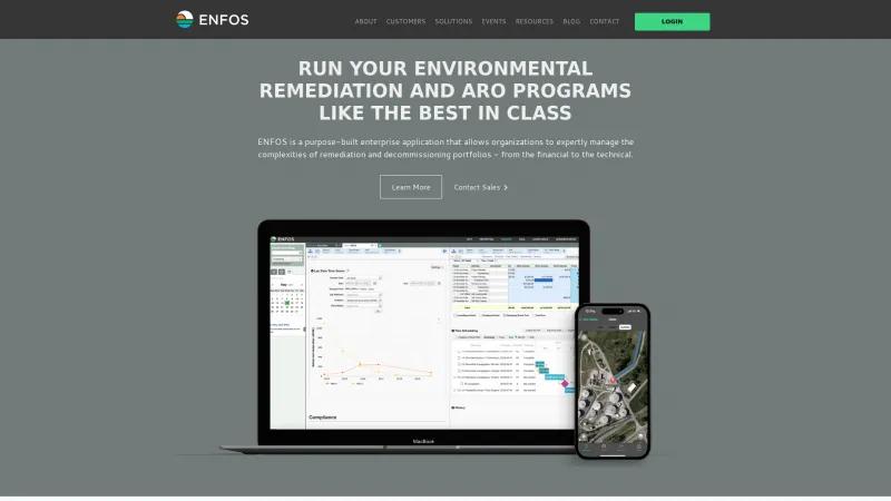 Homepage of ENFOS