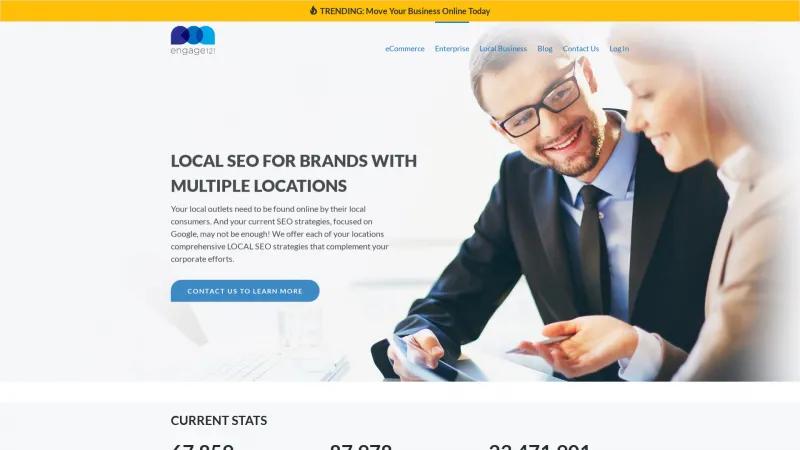 Homepage of Engage121