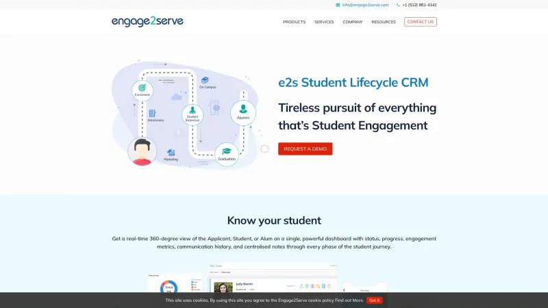 Homepage of Engage2Serve