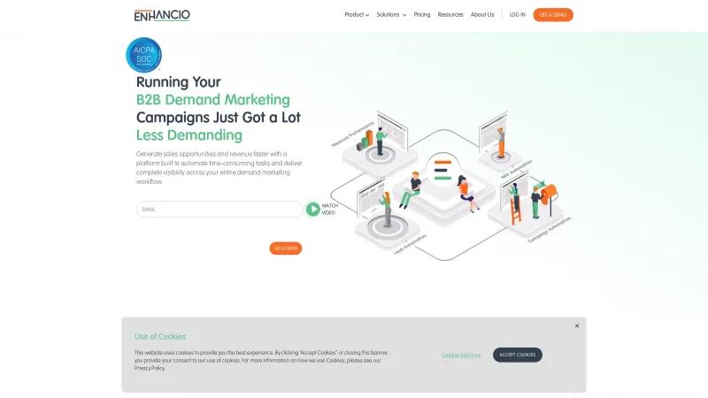 Homepage of Enhancio