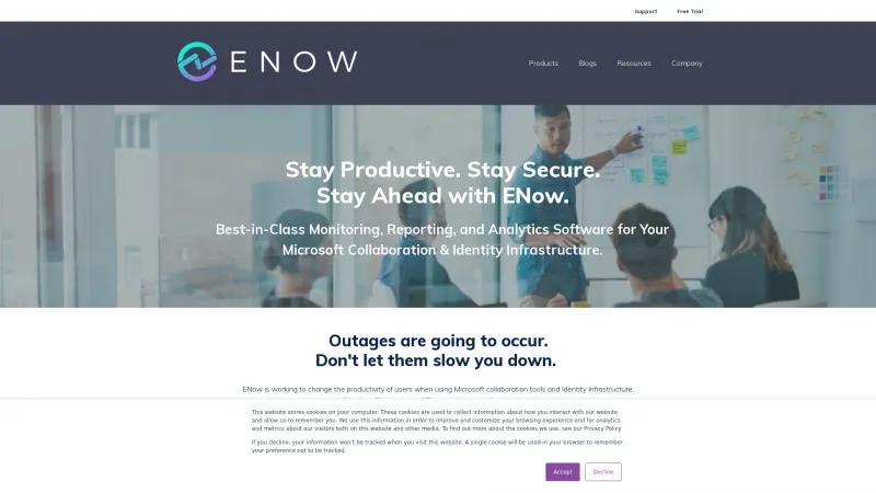 Homepage of Enow