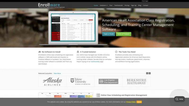 Homepage of Enrollware