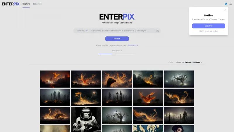 Homepage of Enterpix