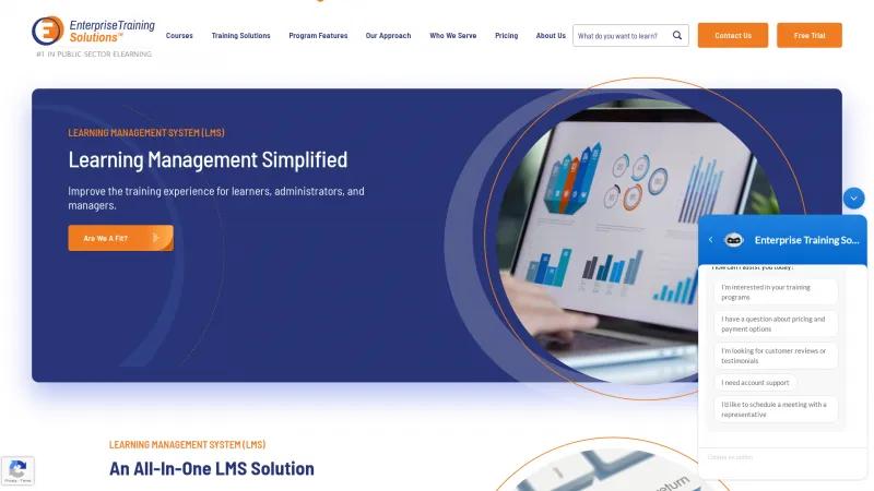 Homepage of Learner Management System