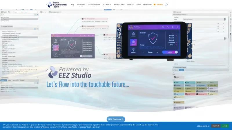 Homepage of EEZ Studio