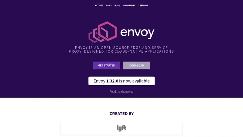 Homepage of Envoy