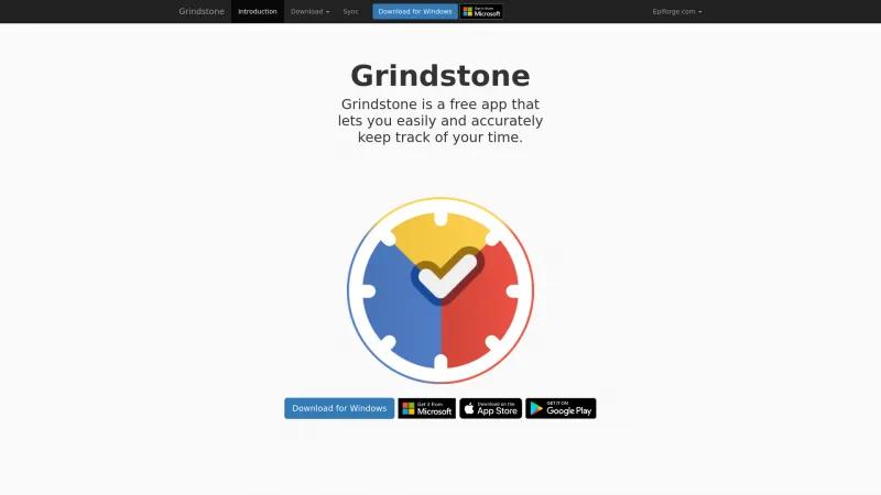 Homepage of Grindstone