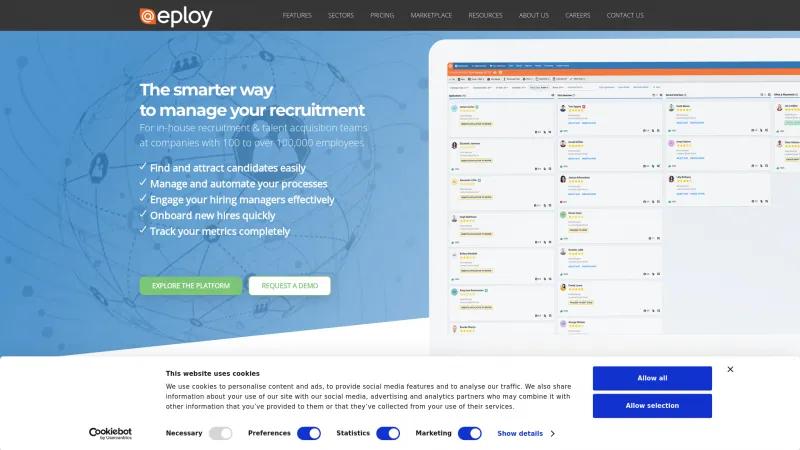 Homepage of Eploy