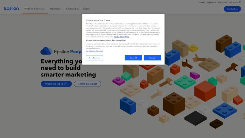 Homepage of Epsilon PeopleCloud